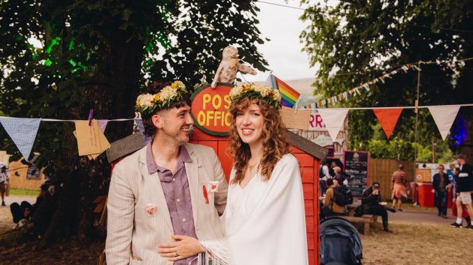 Big Moon's Juliette Jackson gets married at Green Man Festival